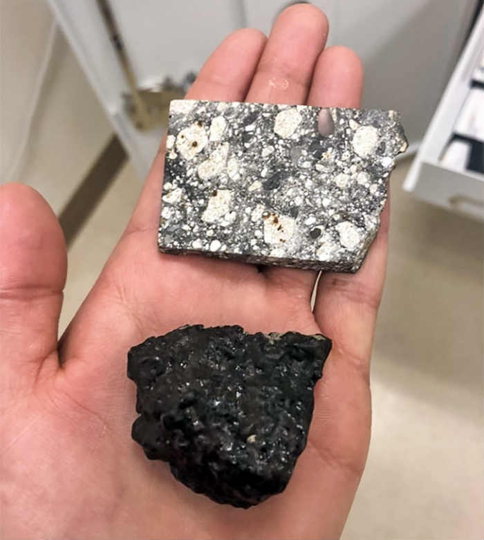 Pieces of the Moon and Mars in an Earthling’s hand