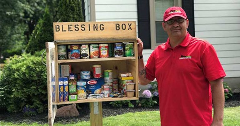 Blessing Box: Man Constructs a Food Pantry On His Lawn To Feed The Less Privileged - Featured image