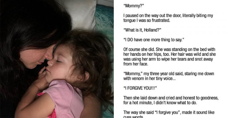 Three Year Old Teaches Mom a Thing or Two About Forgiveness - Featured image