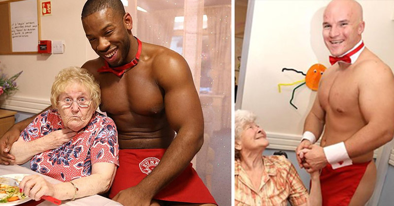 Served By Beefcakes: Management Hires Buffy Naked Butlers To Serve The Elderly People Dinner At A Care Home
