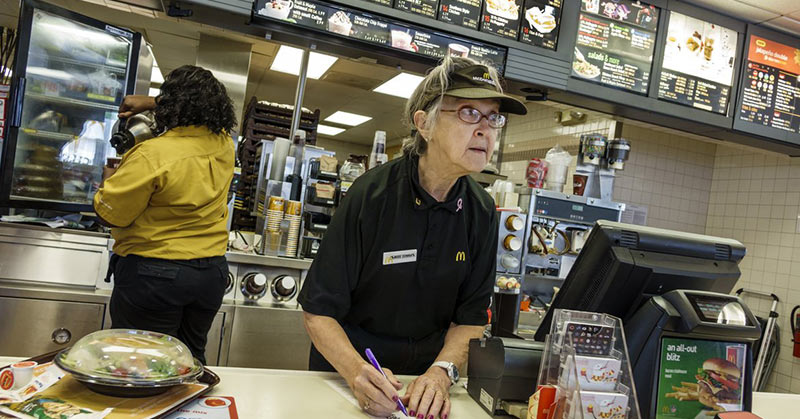Senior Citizens Are Replacing Teenagers as Fast-Food Workers