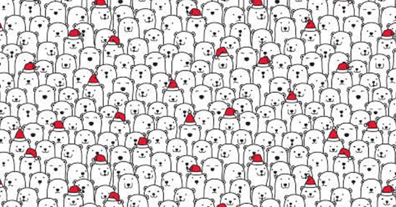 Brainteaser Alert: How Long Will It Take You To Spot The Dog In This Sea Of Polar Bears?
