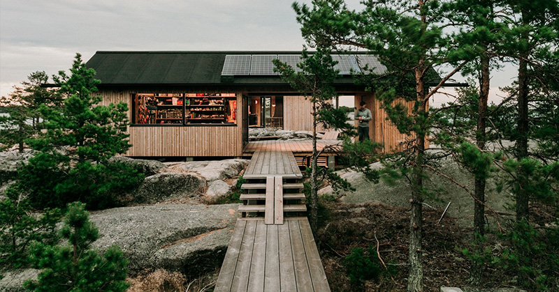 These Self-Sufficient Island Cabins Have All the Comforts of Home