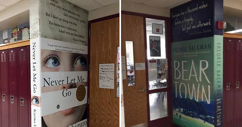 Illinois School Covers Hallway with Giant Book-Themed Murals to Encourage Reading