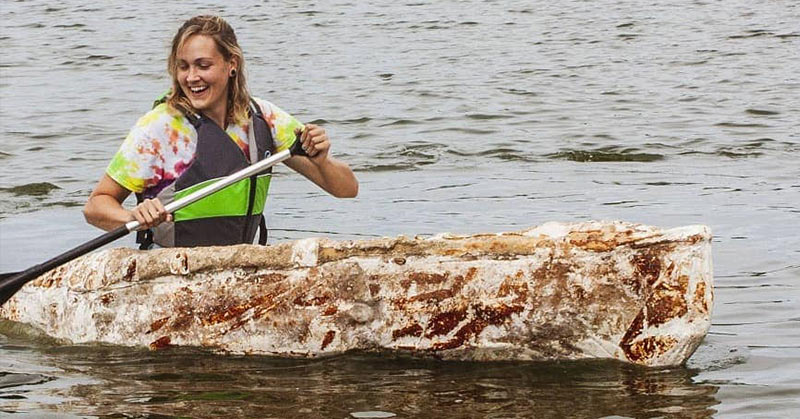 This Community College Student Made A Boat Out Of Mushrooms And Sailed It Down A River