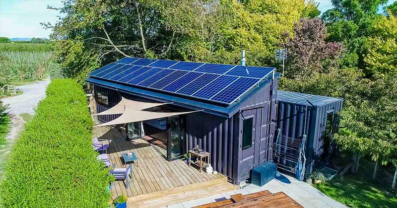 40 ft. Shipping Containers Transformed into a Spectacular Off-Grid Home