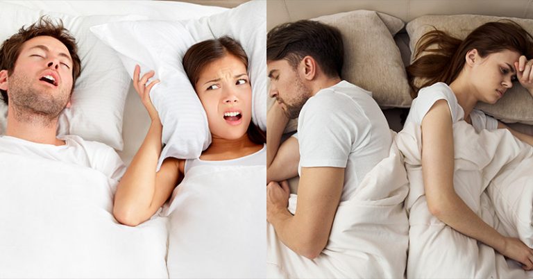 Sleeping Next To Someone Who Snores Could Be Damaging Your Health - Featured image