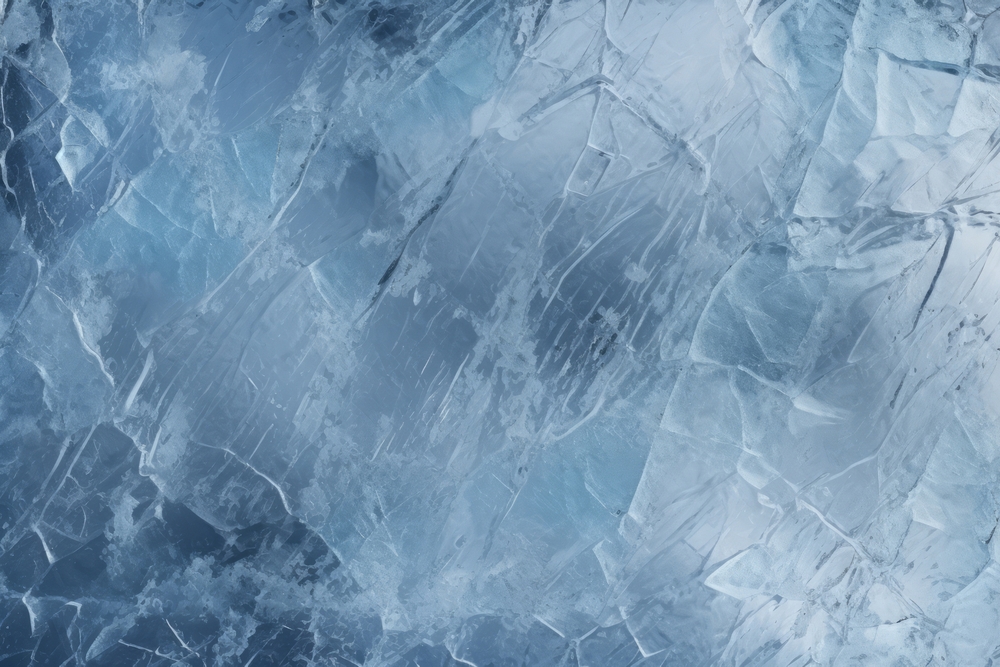 Processed collage of thick layer of cracked ice texture. Background for banner, backdrop or texture for 3D mapping
