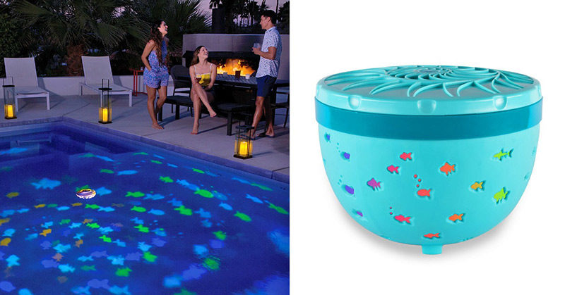 This Floating Projection Light Turns Your Pool into an Aquarium