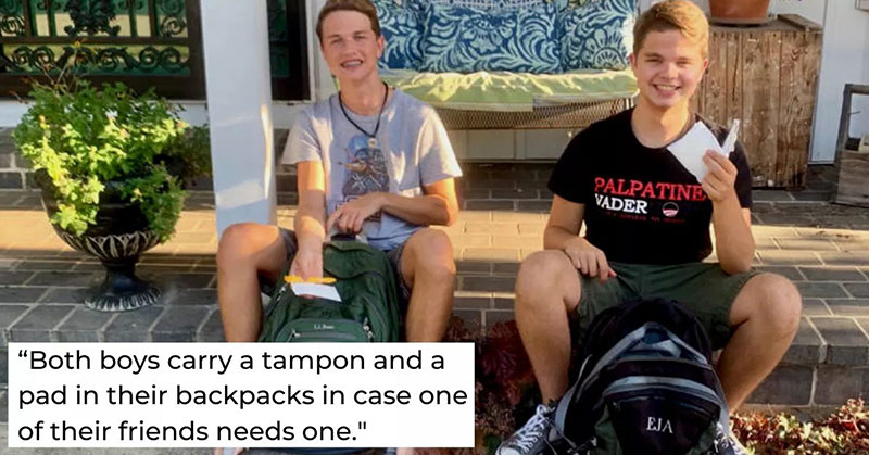 Mom Tells Her Sons to Keep Feminine Products in their Backpacks - Featured image