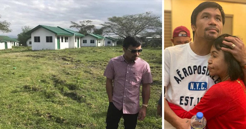 Pro boxer Manny Pacquiao wins $1.5 million, uses it to build 1,000 homes for the poor