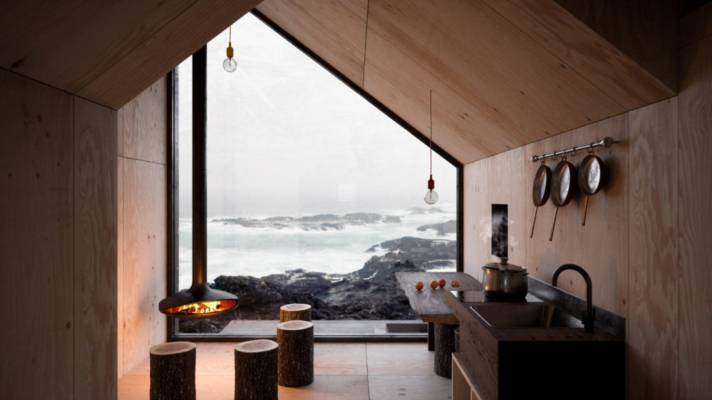 modular mountain cabin interior