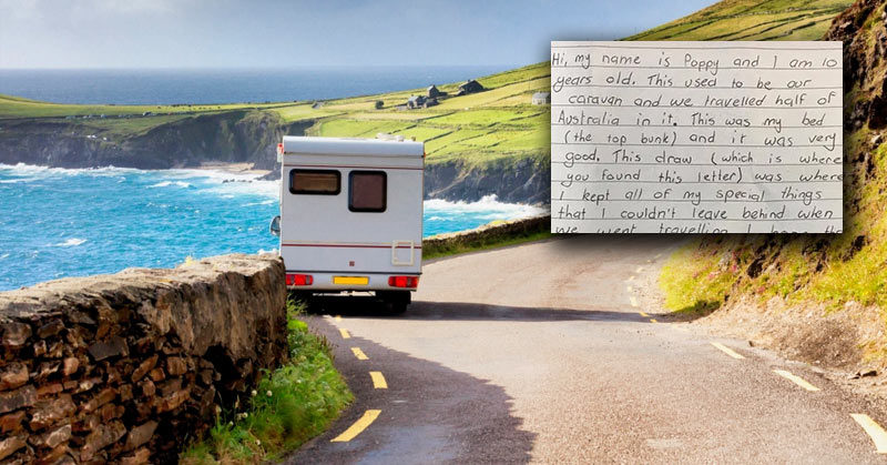 Family Finds Incredibly Sweet Hidden Note Left by Girl in Second-hand Caravan – Sparks New Trend Online