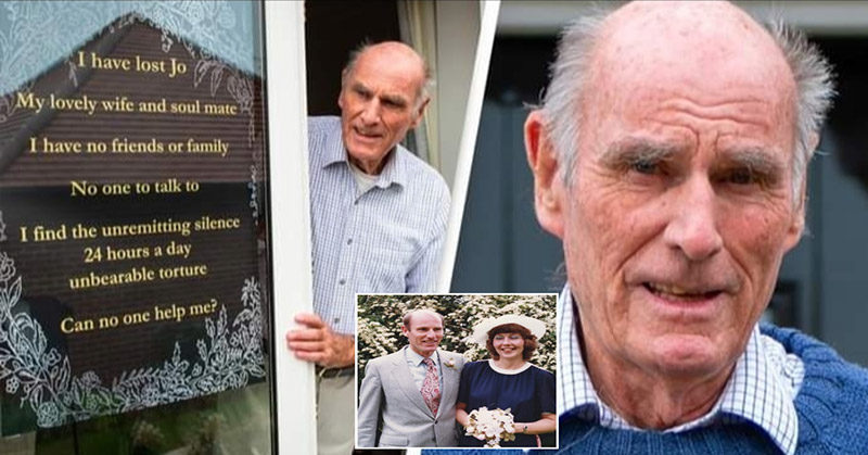 Man Puts Poster In Window Asking For Friends After Wife Dies