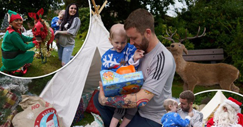 Boy, 3, with terminal brain cancer enjoys ‘best Xmas ever’ three months early