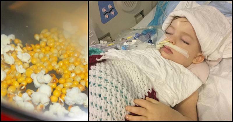 This 3-Year Old Inhaled a Popcorn Kernel – 6 Months Later, Doctors had to Pull Her Life Support