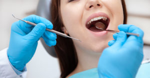 woman at dentist