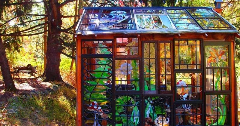 Stained Glass Cabin Offers Colorful Oasis Hidden in the Woods