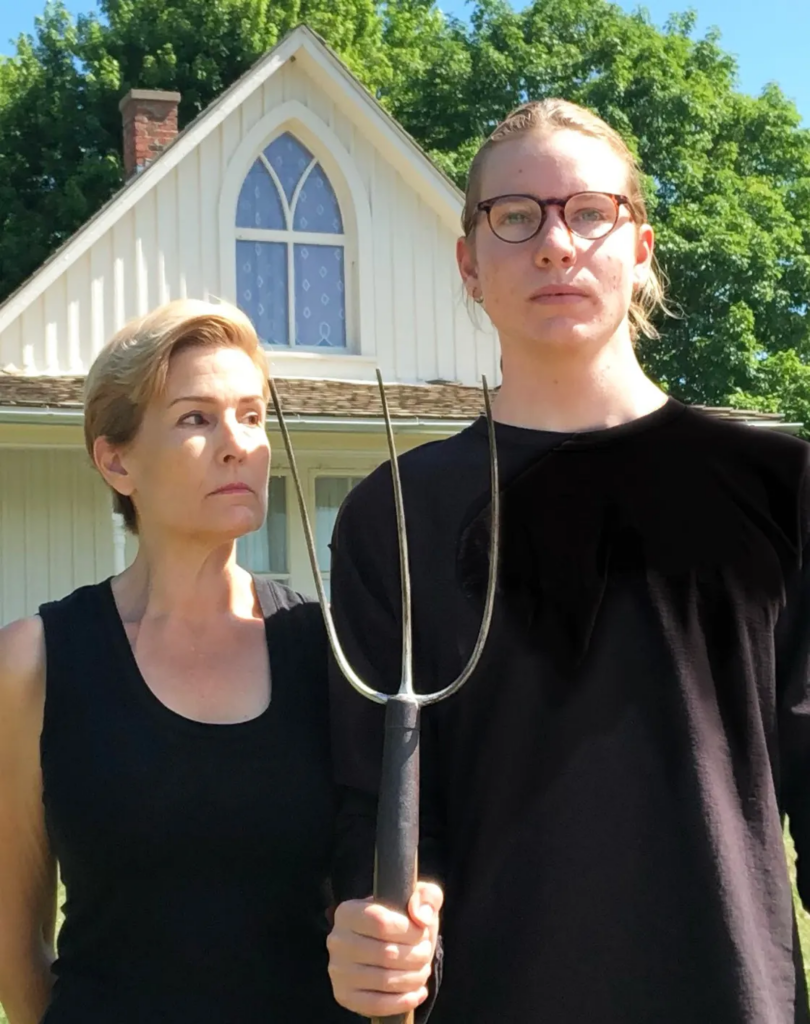 Leslie Stone with her son