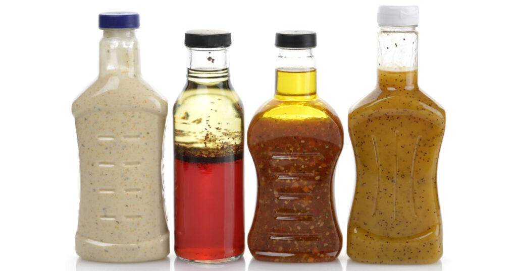 Assortment Of Salad Dressing Bottles
