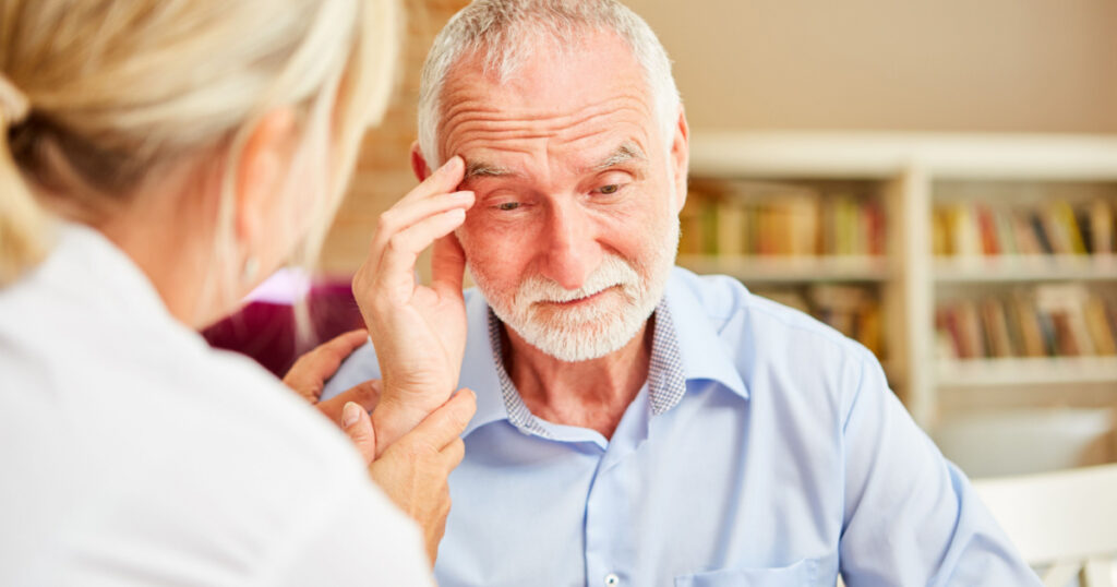 older confused man