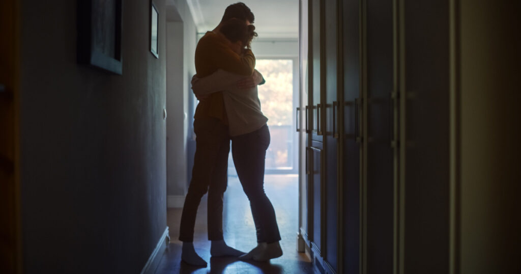 couple embracing