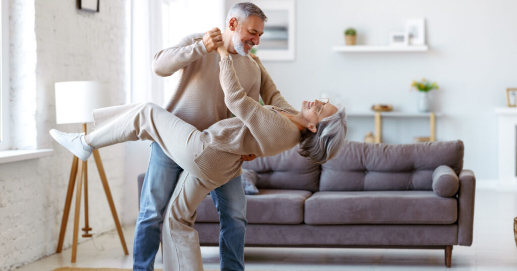 older couple dancing