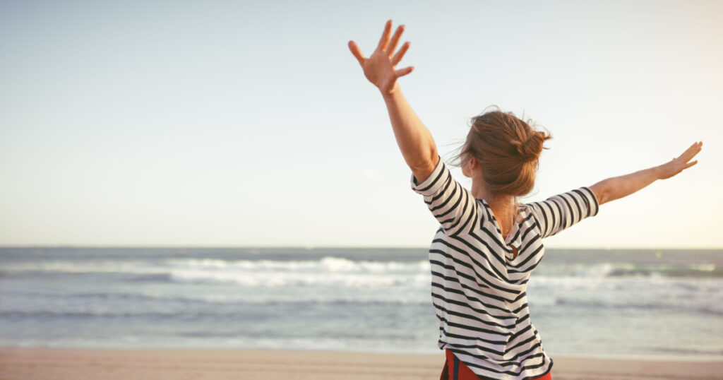 woman on beach