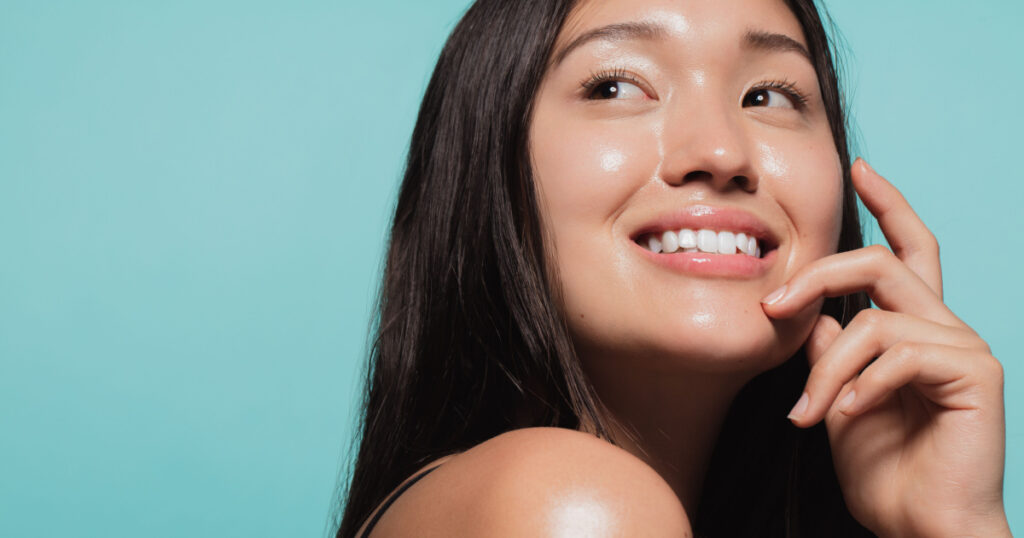 healthy glowing woman