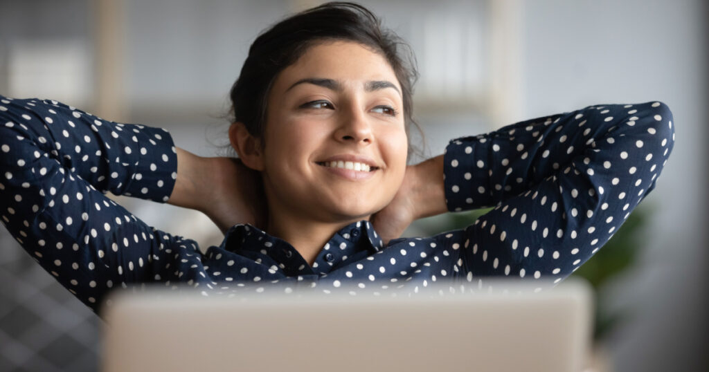 smiling happy woman 