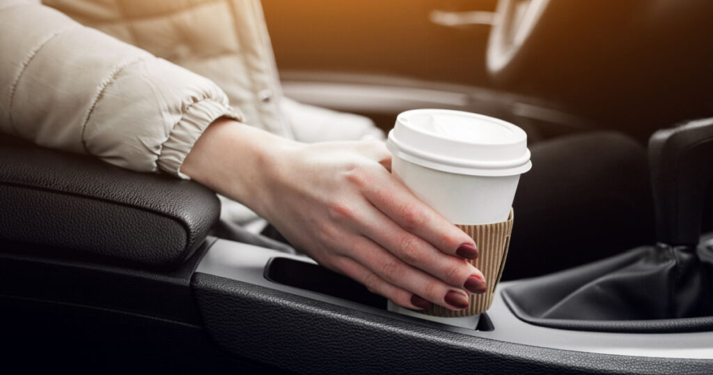 coffee in car