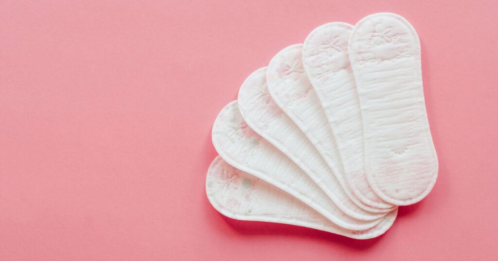 daily panty liners on a pink background.