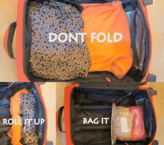 clothing packing hack