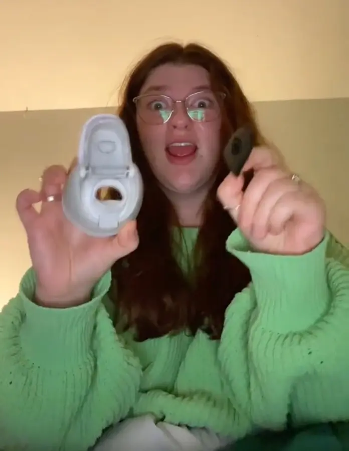 Woman with silicone stopper