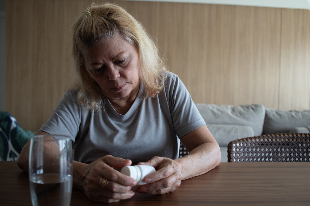 depressive woman, pensive, sad, desperate, in an advanced state of depression, sad, melancholic, thinking about suicide, low mood, totally discouraged, addicted to antidepressants