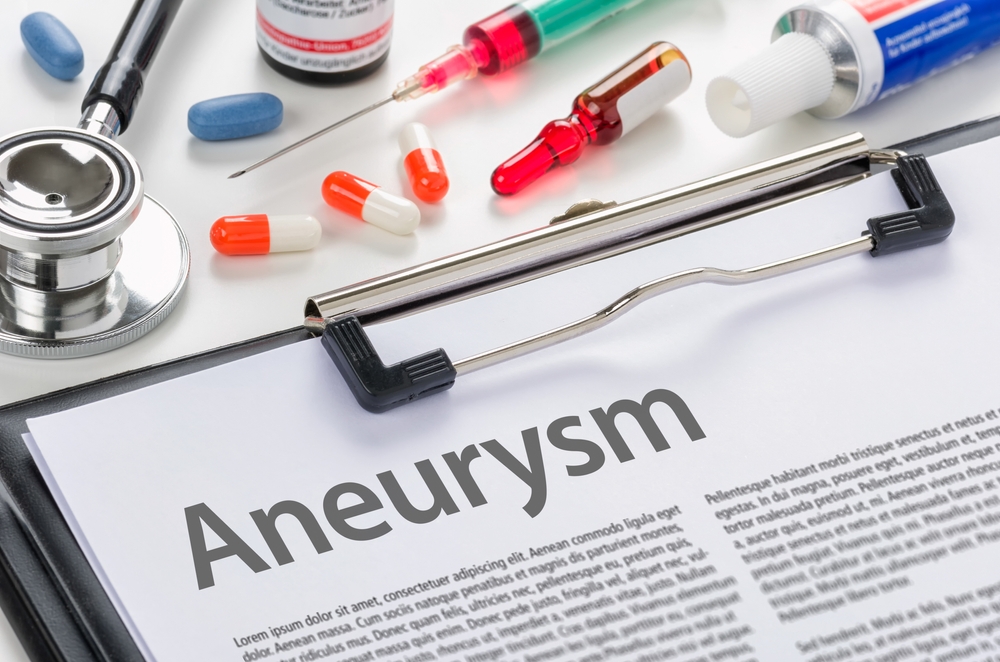 Aneurysm written on a clipboard