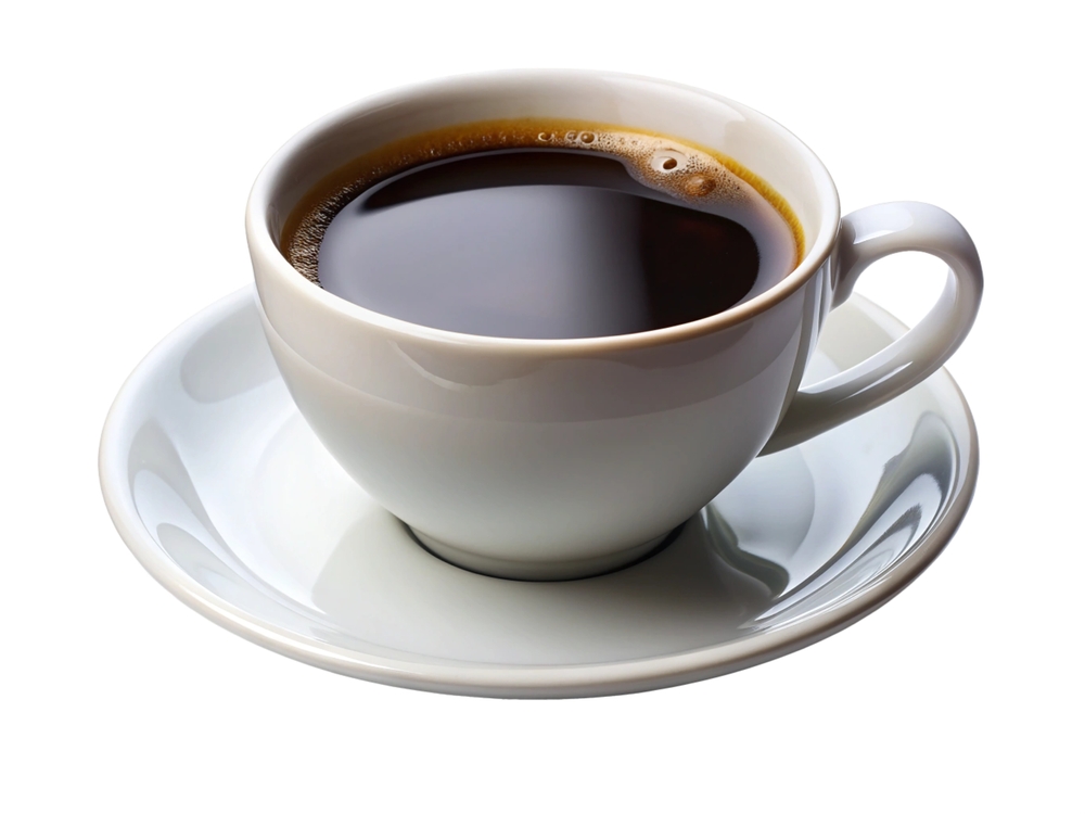 cup of coffee on white background