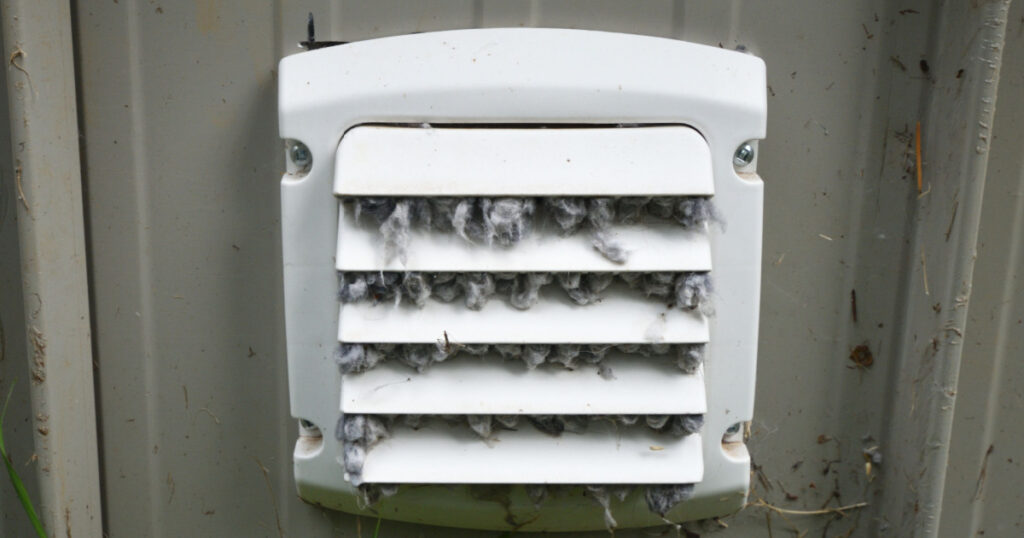 Dirty Dryer Vent Close Up