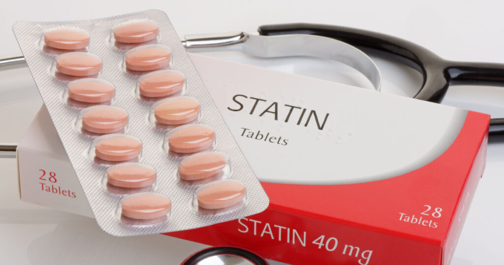 A generic pack of statins with a stethoscope. A controversial anti cholesterol medication.All logos removed.