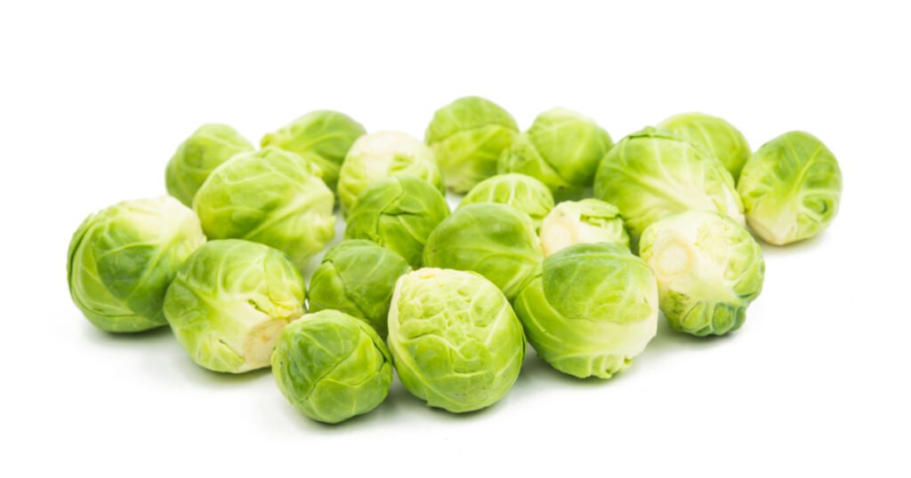 Brussels sprouts isolated on white background