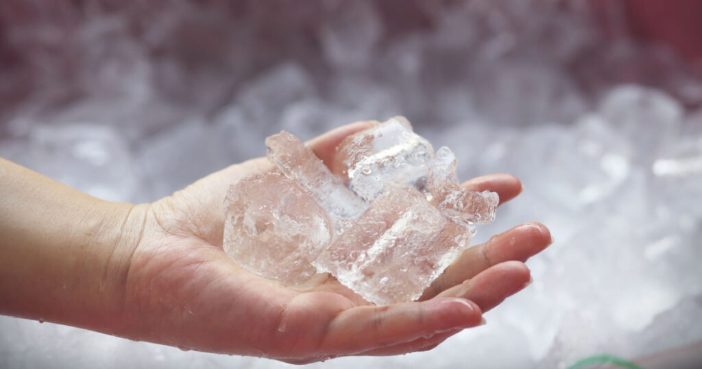 background with ice cubes