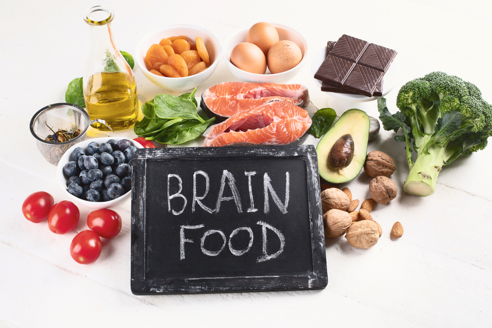 Healthy food for brain and memory. Healthy eating Concept.
