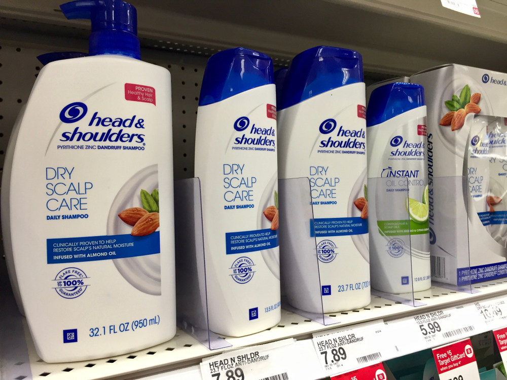 Huntington Beach, CA / USA - July 6, 2019: Head and shoulders Shampoo on a Target Store shelf