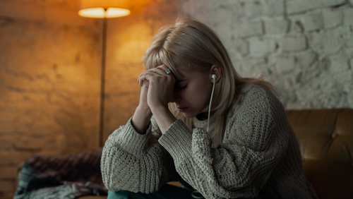 depressed woman