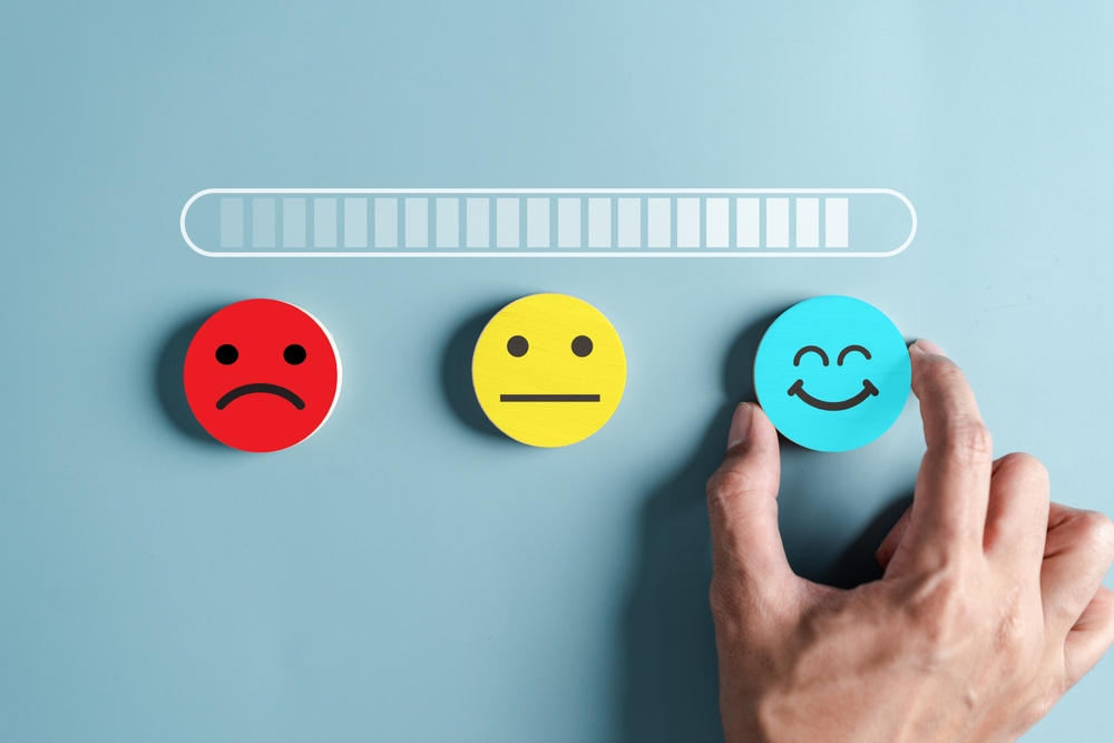 Level of mental health assessment max positive. Thinking boost energy or fresh wellness emotion with bar, child wellness,world mental health day lifestyle of life concept.
