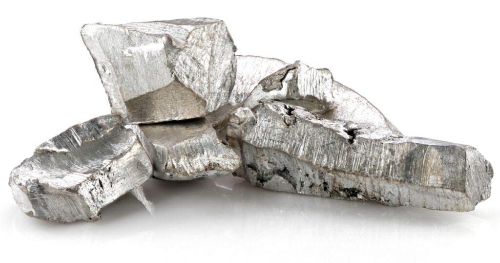 99.995% fine cadmium isolated on white background