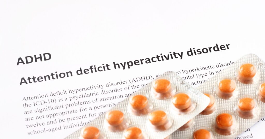 Attention deficit hyperactivity disorder or ADHD. medical, healthcare background