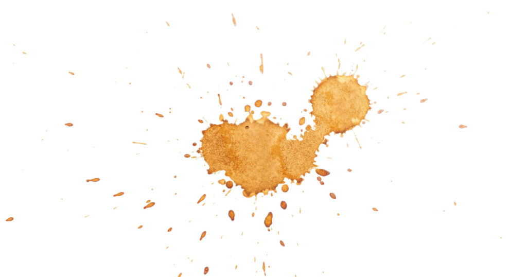 Coffee stain on white background