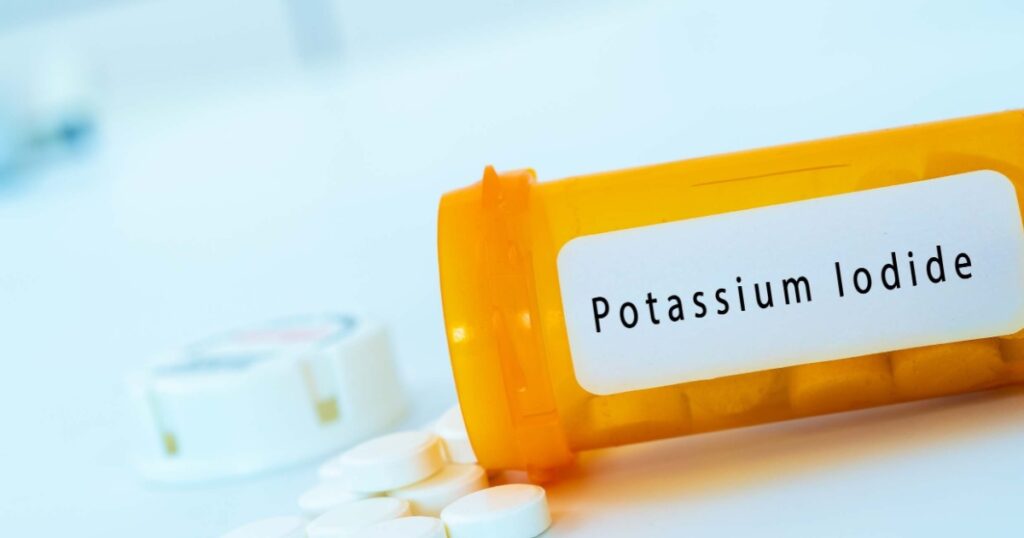 tablets containing iodine Sodium iodide and Potassium iodide for use in case of radioactive contamination