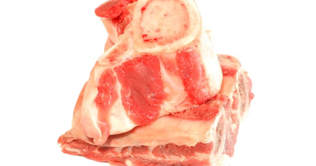 Beef bones isolated on white background
